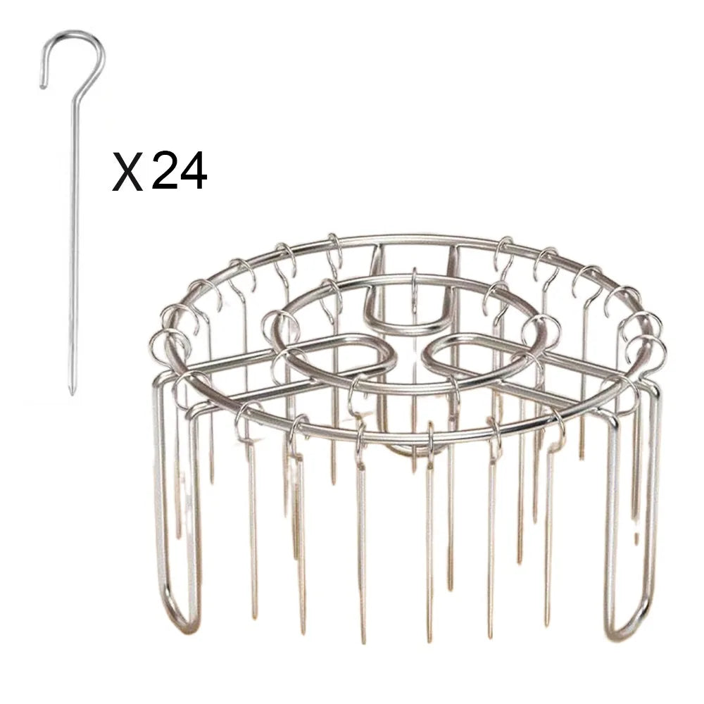 Vertical Skewer Grill Rack | Stainless Steel BBQ & Air Fryer Stand | 12, 24 or 49 Skewers