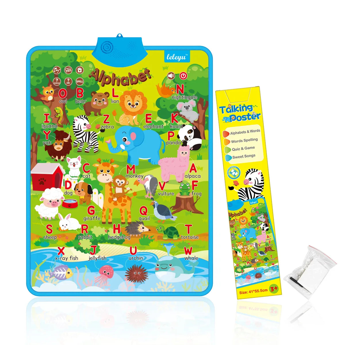 Interactive Alphabet Wall Chart for Kids — Talking ABC Poster for Toddlers Ages 2–5