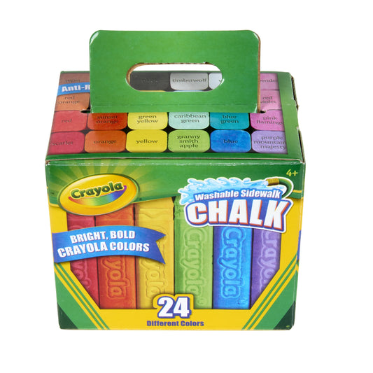 (2 Pack)  Washable Sidewalk Chalk, 24 Ct, Outdoor Toys, Easter Basket Stuffers, Summer Activities for Kids, Arts and Crafts, Easter Gifts for Kids, Ages 4+