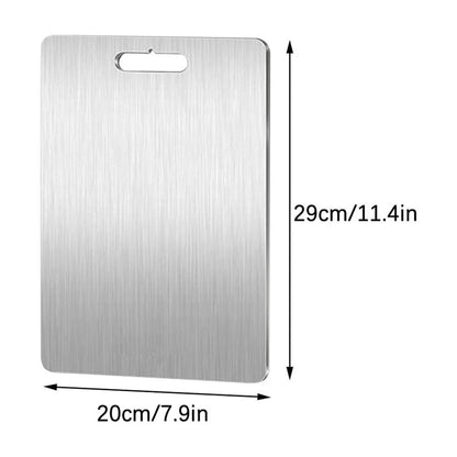 Titanium Cutting Boards - 100% Pure Titanium Cutting Boards for Kitchen, Double-Sided Food Grade Cutting Board, Cutting Edge Hygiene & Durability, for Meat Fruit & Vegetable