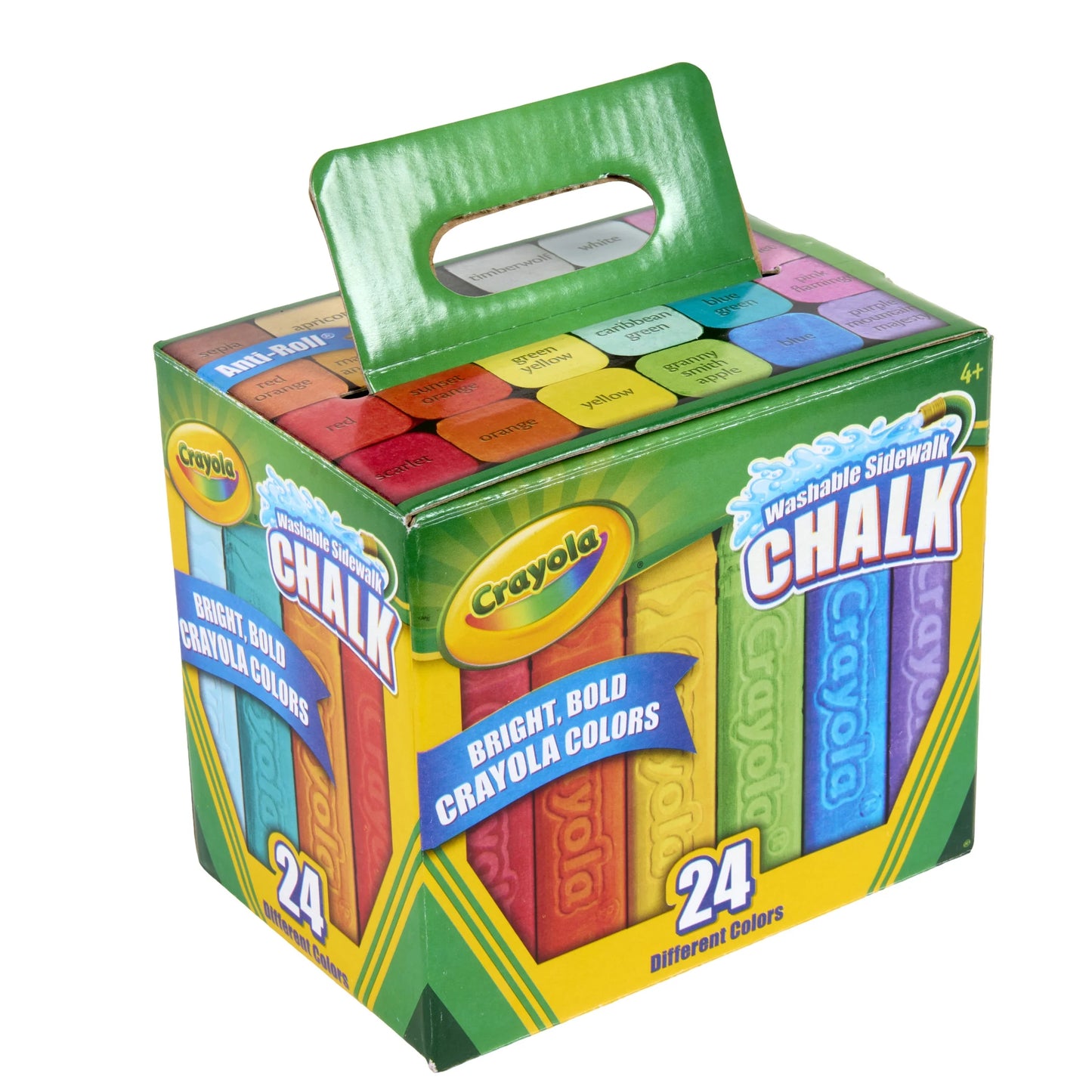 (2 Pack)  Washable Sidewalk Chalk, 24 Ct, Outdoor Toys, Easter Basket Stuffers, Summer Activities for Kids, Arts and Crafts, Easter Gifts for Kids, Ages 4+