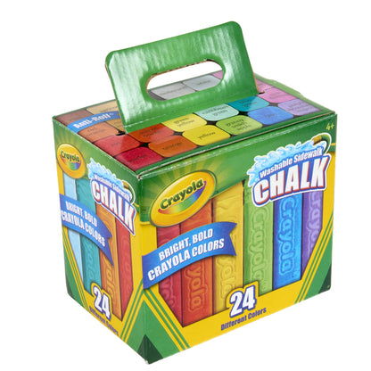 (2 Pack)  Washable Sidewalk Chalk, 24 Ct, Outdoor Toys, Easter Basket Stuffers, Summer Activities for Kids, Arts and Crafts, Easter Gifts for Kids, Ages 4+