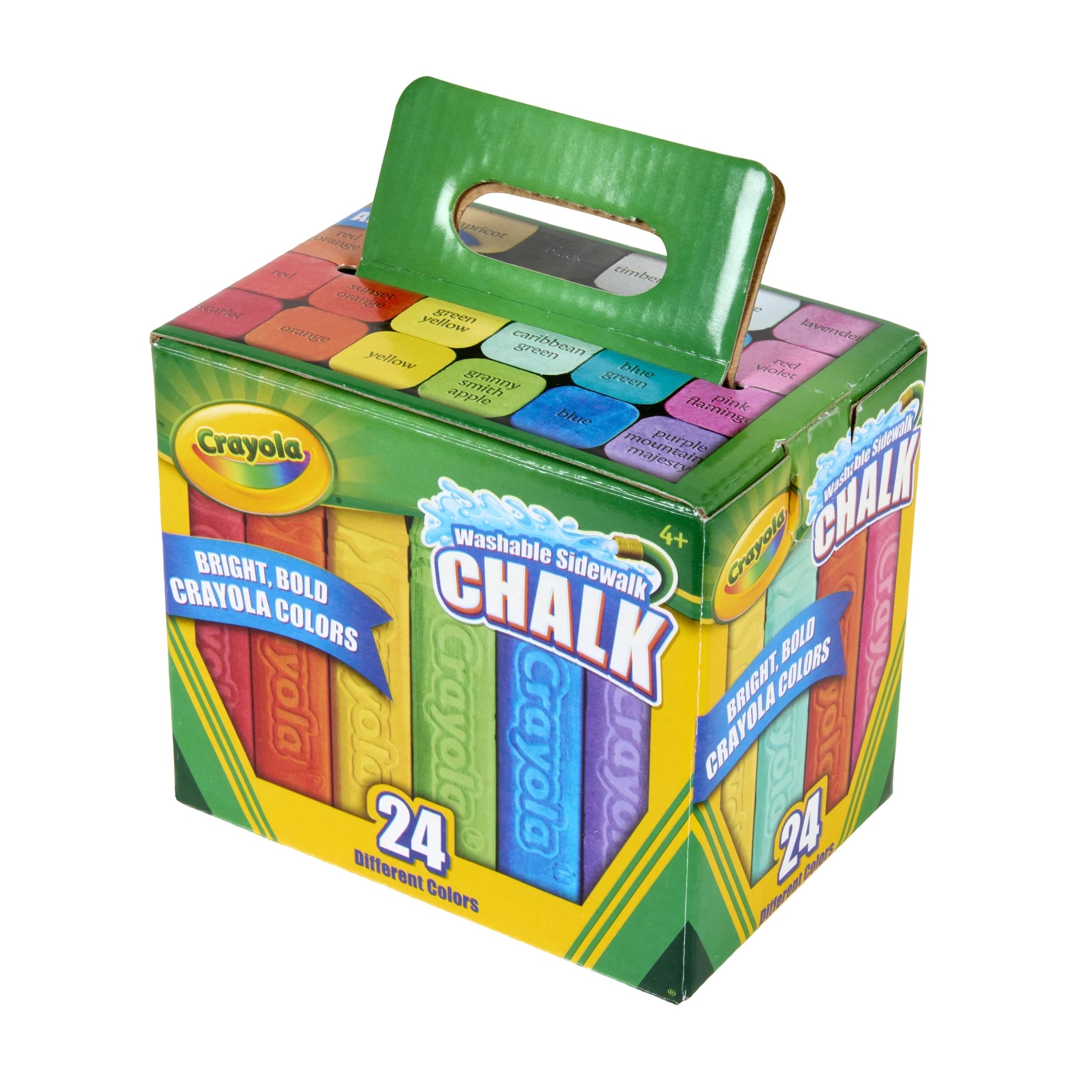 (2 Pack)  Washable Sidewalk Chalk, 24 Ct, Outdoor Toys, Easter Basket Stuffers, Summer Activities for Kids, Arts and Crafts, Easter Gifts for Kids, Ages 4+
