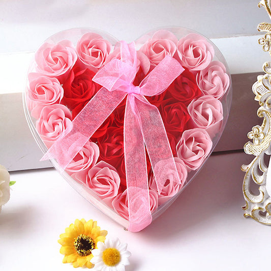 Rose-scented soap heart-shaped gift box - Myjj Essentials