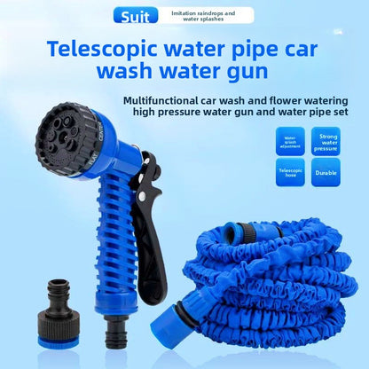 Expandable Garden Hose with 7-Pattern Spray Gun | Telescopic & Lightweight