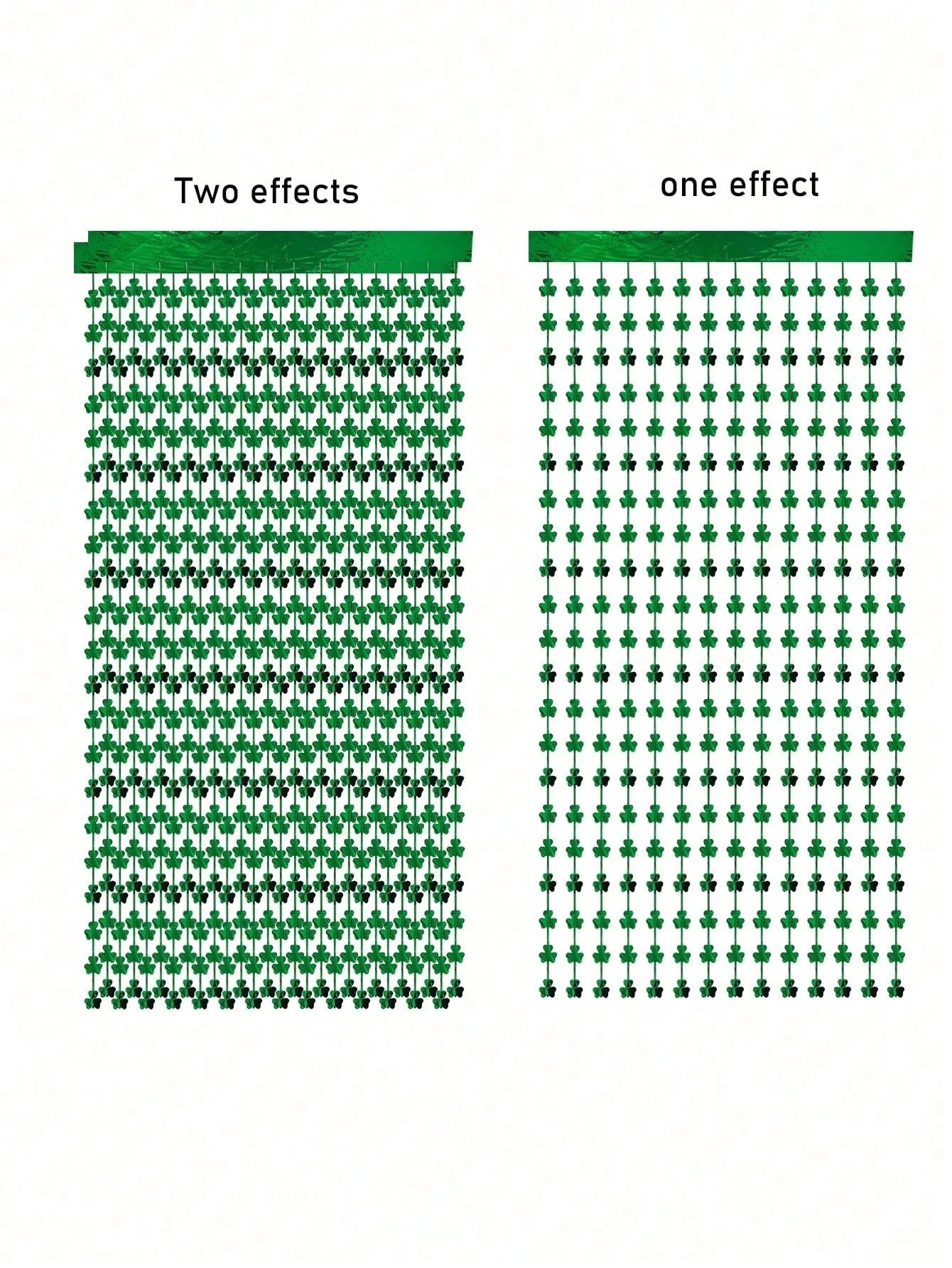 1Pc/2Pcs Clover Garland Backdrop Decorations, Suitable for St. Patrick'S Day Party Background Wall